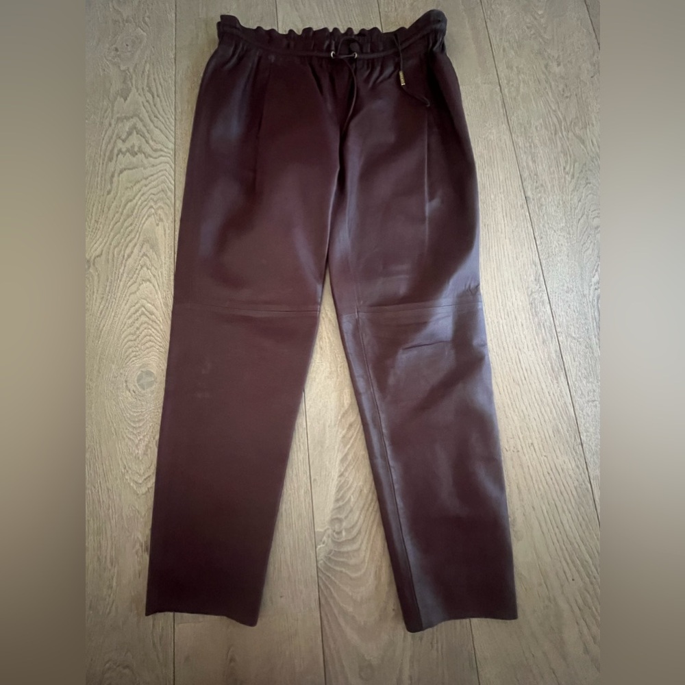 Gucci Leather Drawstring Pants - image 4
